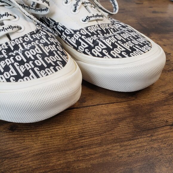 Vans x Fear of God Era 95 DX  White + Black FOG lace up sneakers - Picture 5 of 13